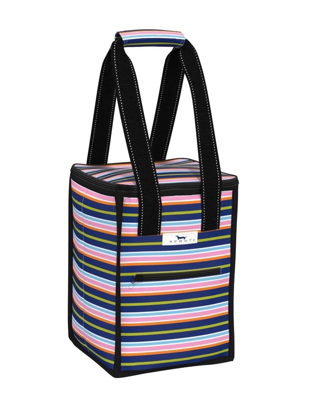 NWT Scout Multi-Stripe Insulated Tote in Pink, Blue, green, white & orange